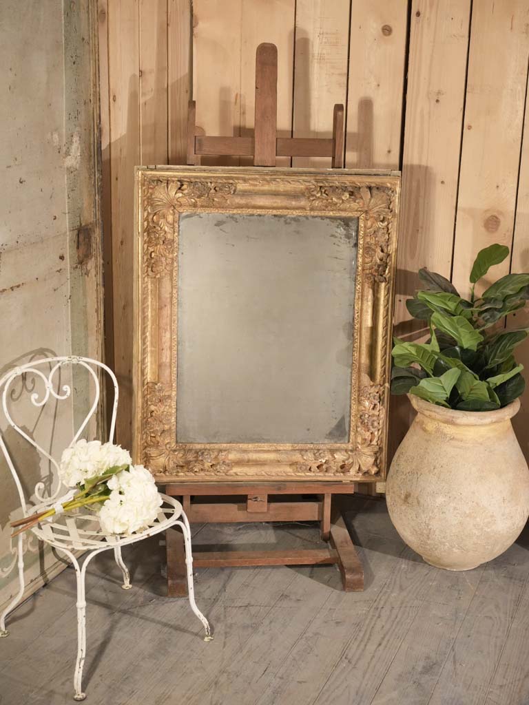 Luxurious oxidized finish statement mirror