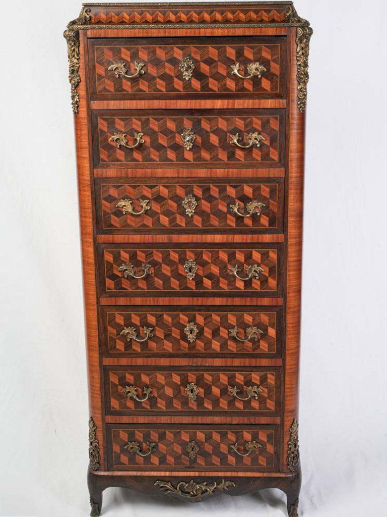 Elegant gilt bronze mounts chest