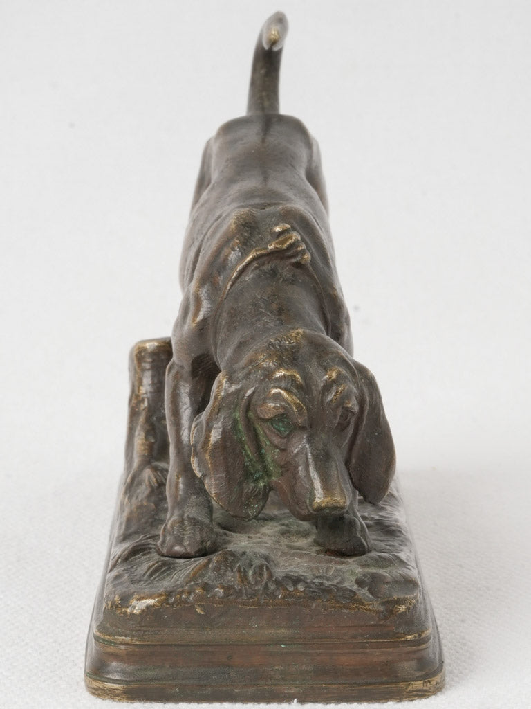 Elegant 19th-century dog sculpture