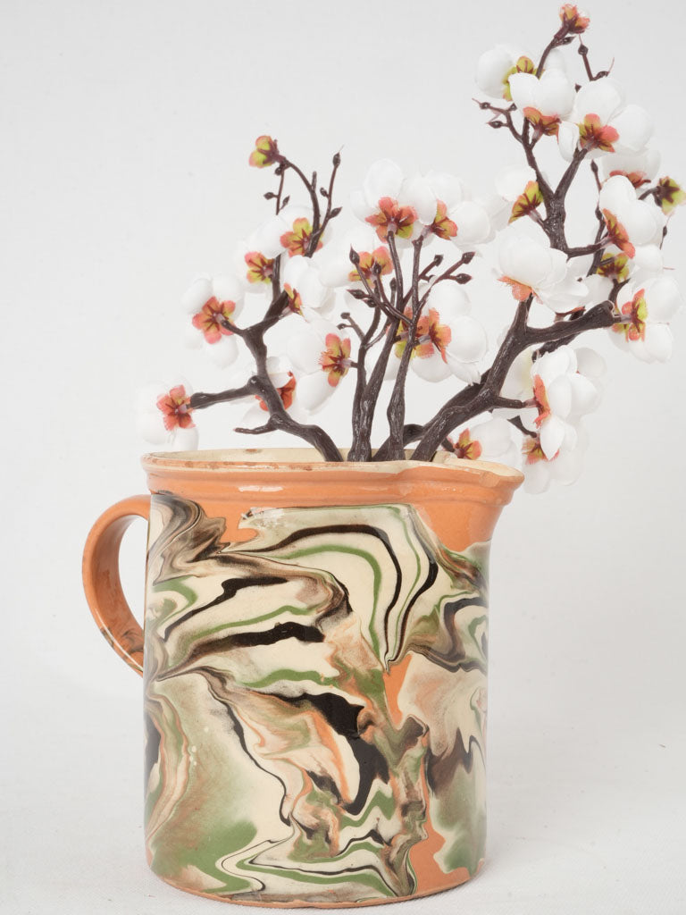 Vintage jaspe glazed pitcher