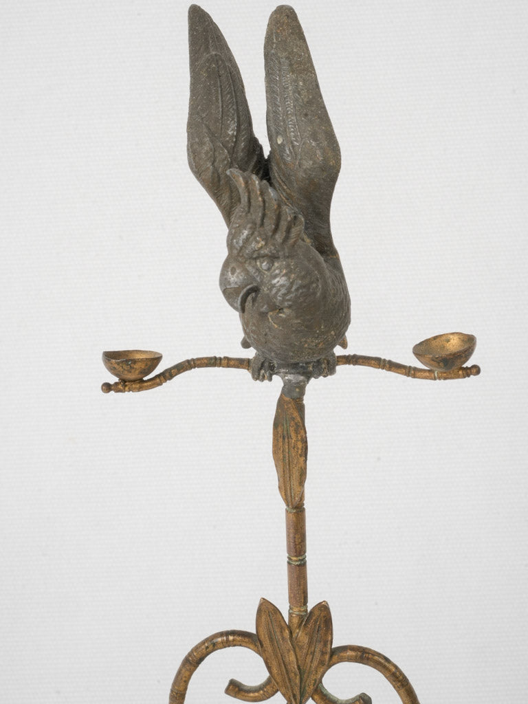 Decorative scrolling brass candlestick