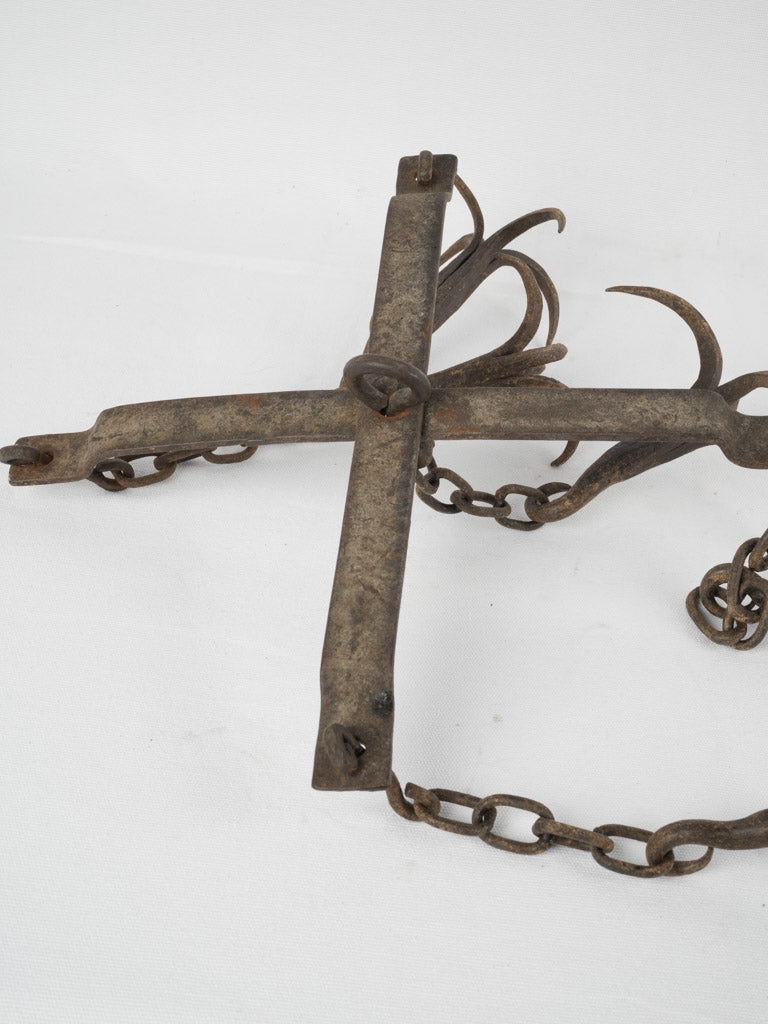 Worn farmhouse pot and pan hanger