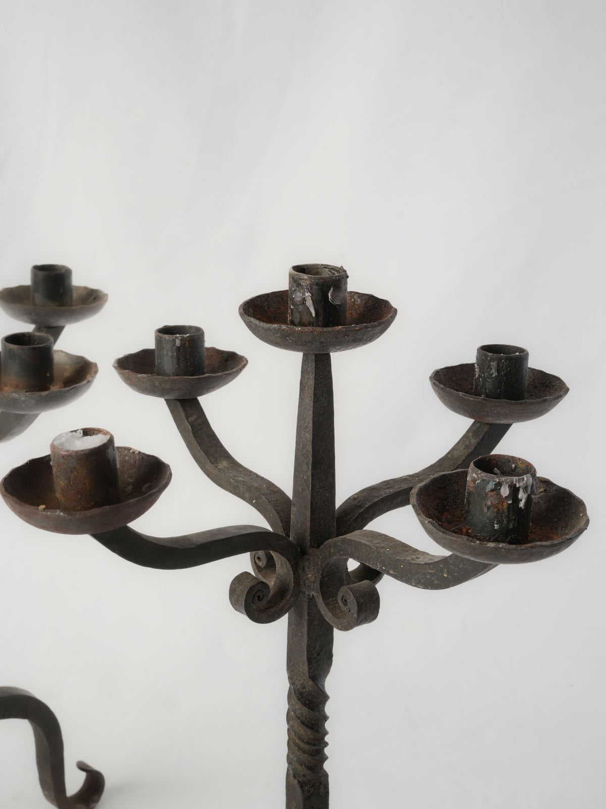 Rustic architectural design iron candelabra