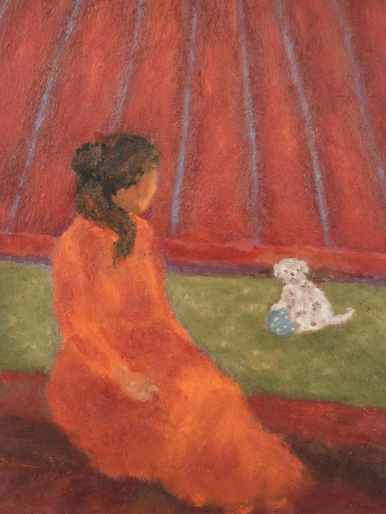 Small Contemporary Painting By Karibou - La Répétition - 17¼" x 15¾"