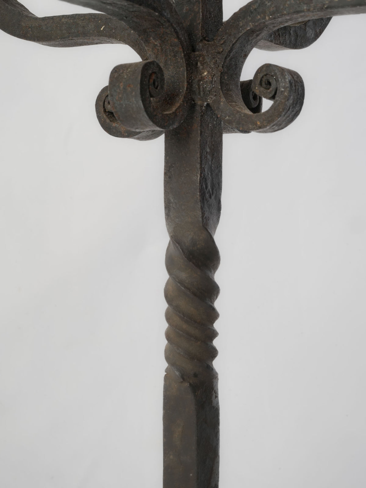 Collectible sculptural iron candelabra