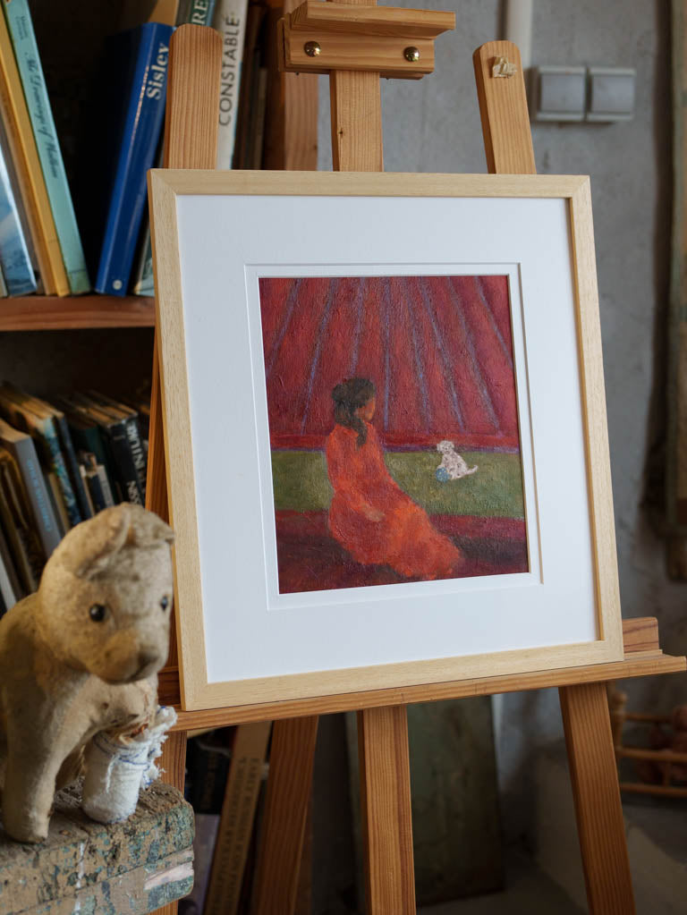 Small Contemporary Painting By Karibou - La Répétition - 17¼" x 15¾"