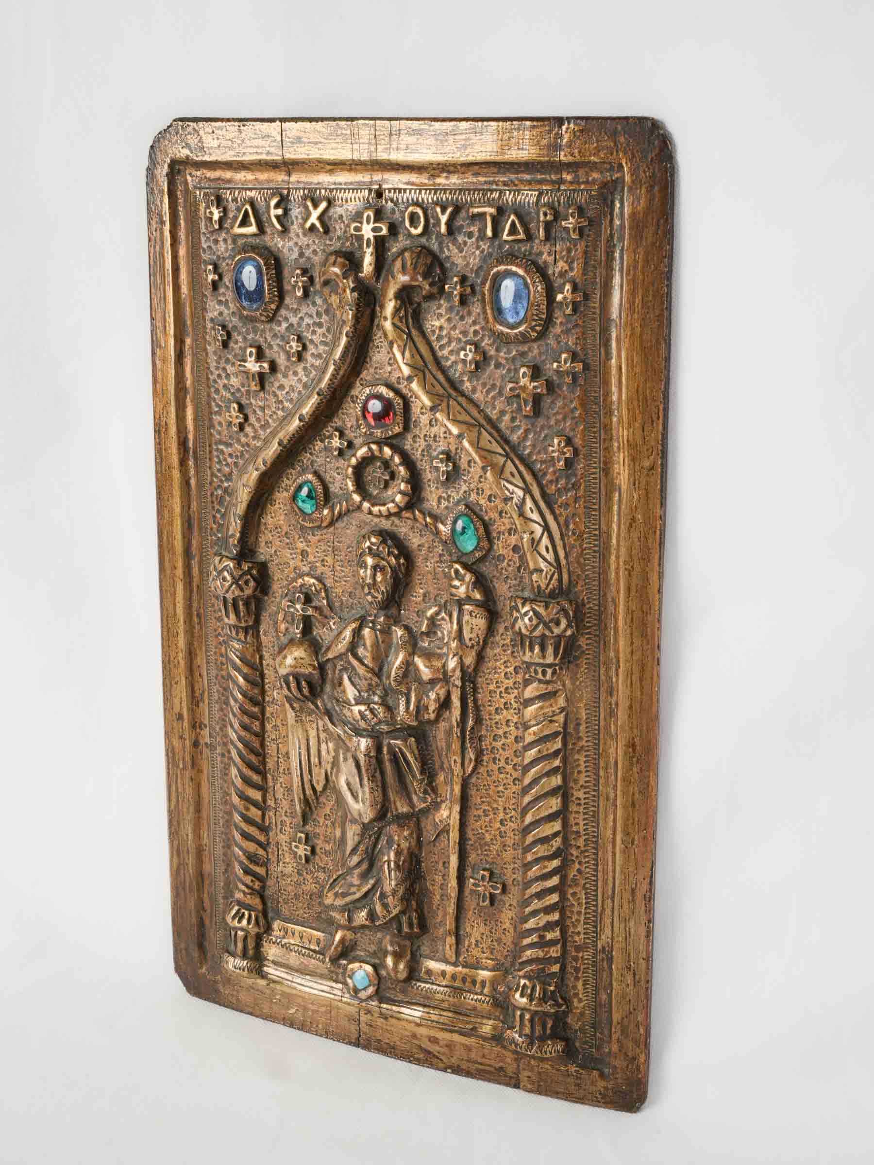Elegant, gilded devotional wood piece