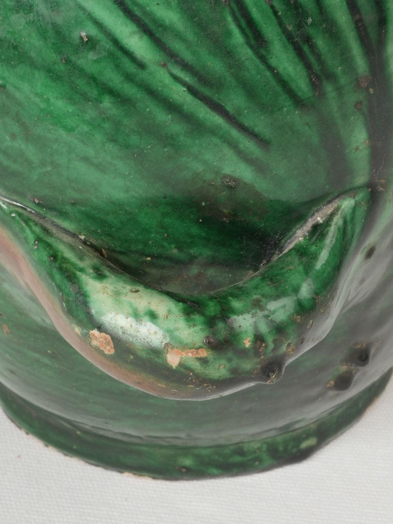 Historical Dark Green French Conscience Jug
