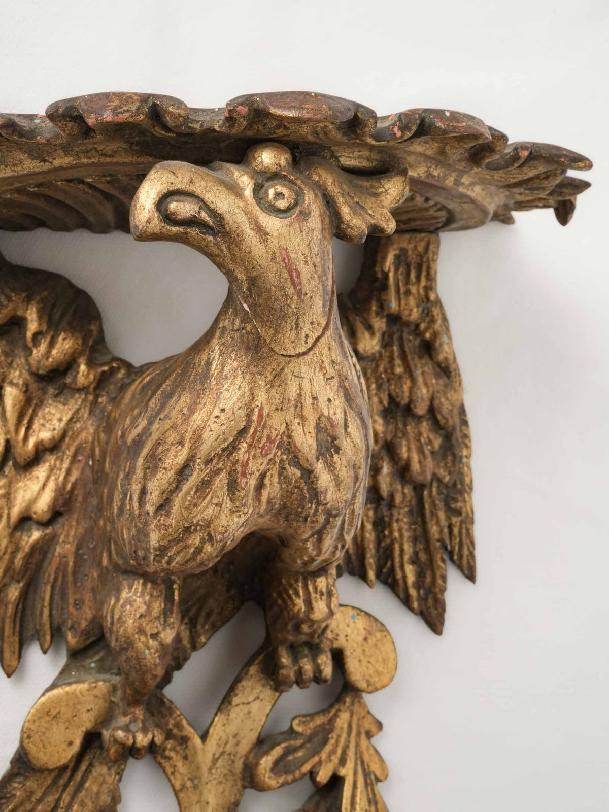 Pair of 19th-Century English Giltwood Wall Brackets w/ Fantastical Birds - 13¾"