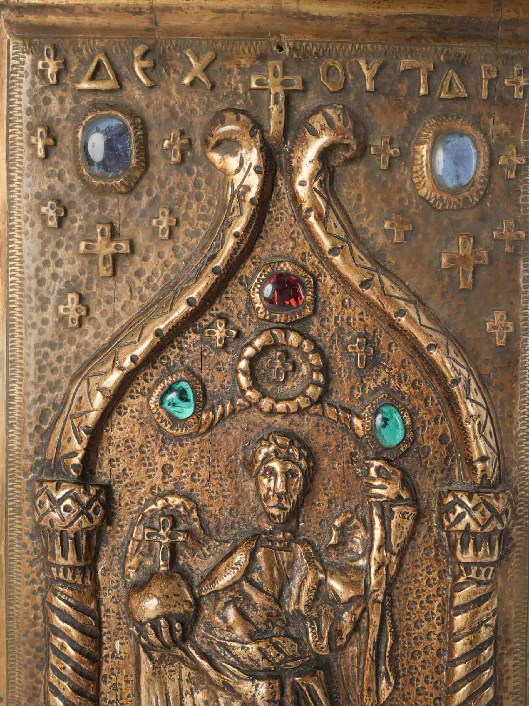 Detailed, carved post-Byzantine sacred art