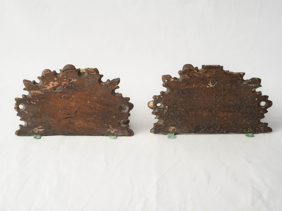 Pair of 19th-Century English Giltwood Wall Brackets w/ Fantastical Birds - 13¾"