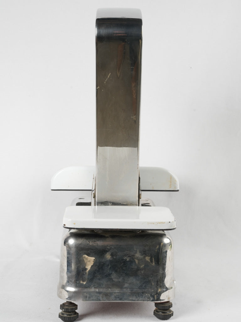 Aged French chrome merchant scale