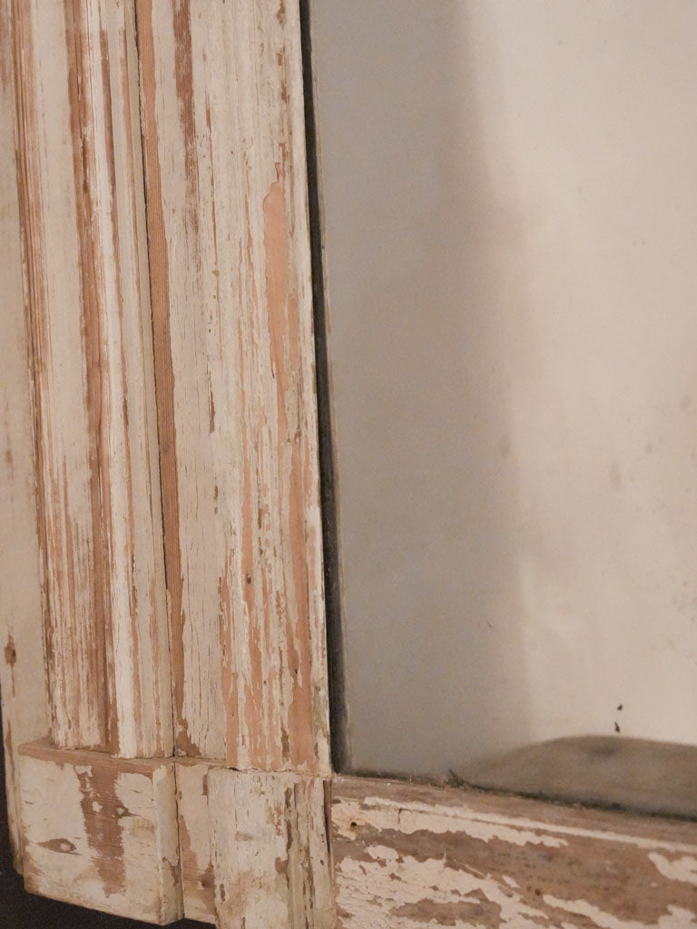 Weathered patina trumeau mirror