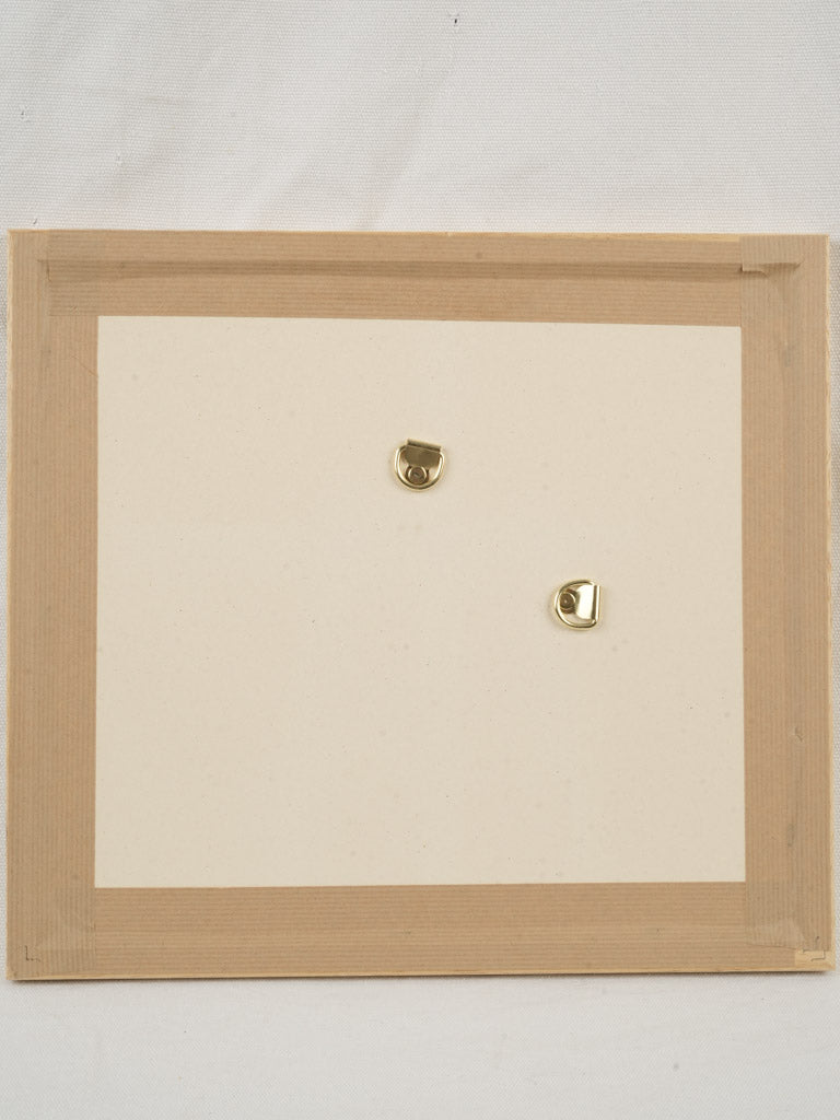 Small Contemporary Painting By Karibou - Le Chat Aux Soucis - Cat With Marigolds -13¾" x 15¼"