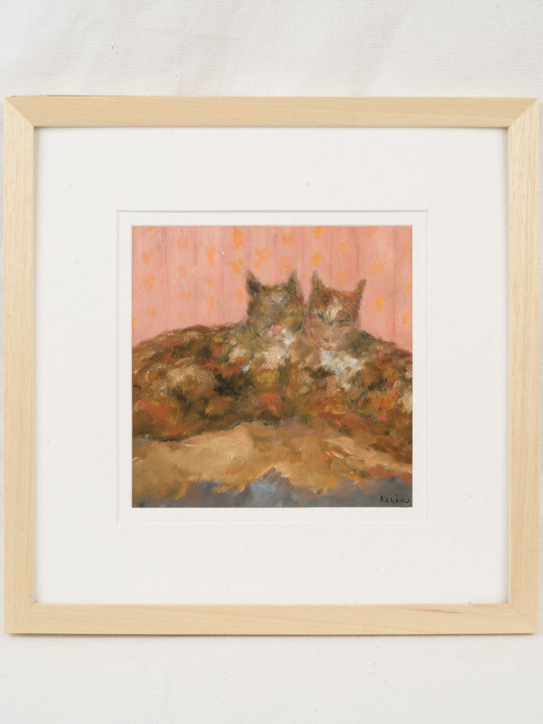 Small Contemporary Painting By Karibou - Isabelles - 14¼" x 14¼"