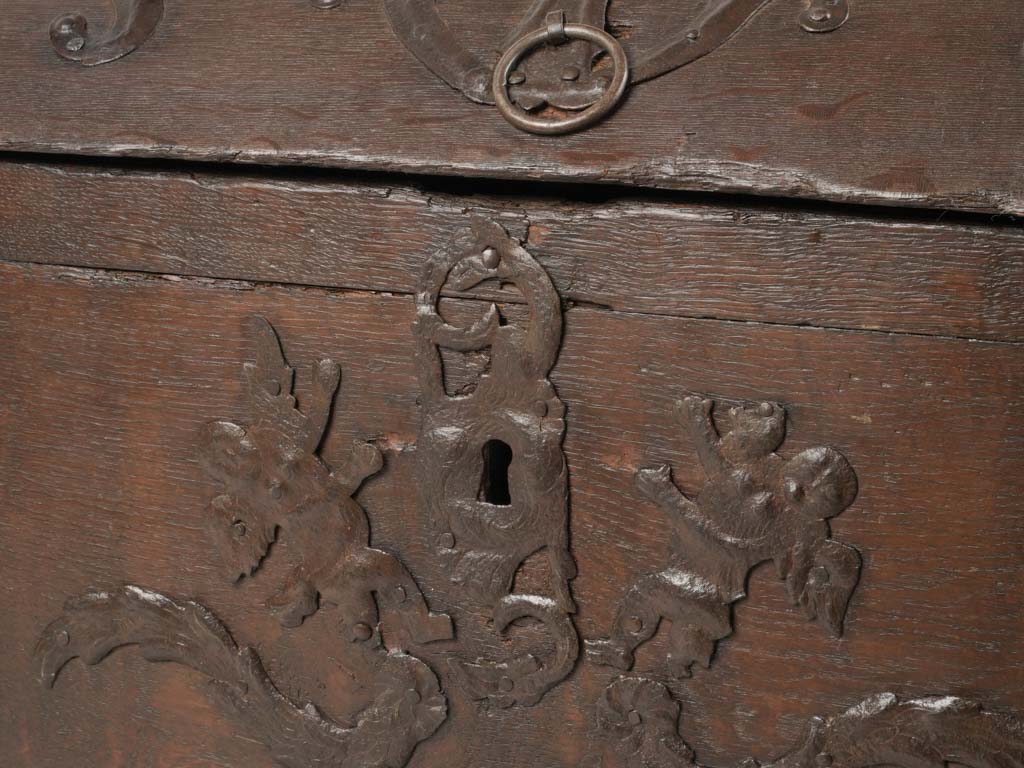 Elegant domed lid wooden chest