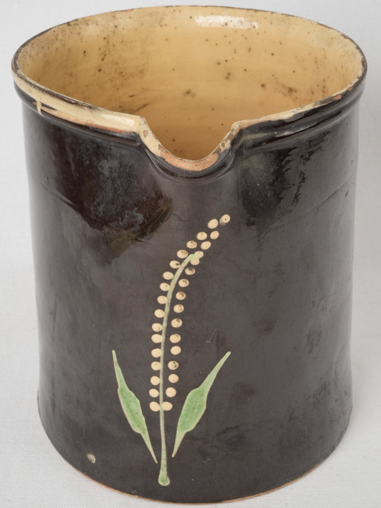 Timeless large 19th century French terracotta pitcher