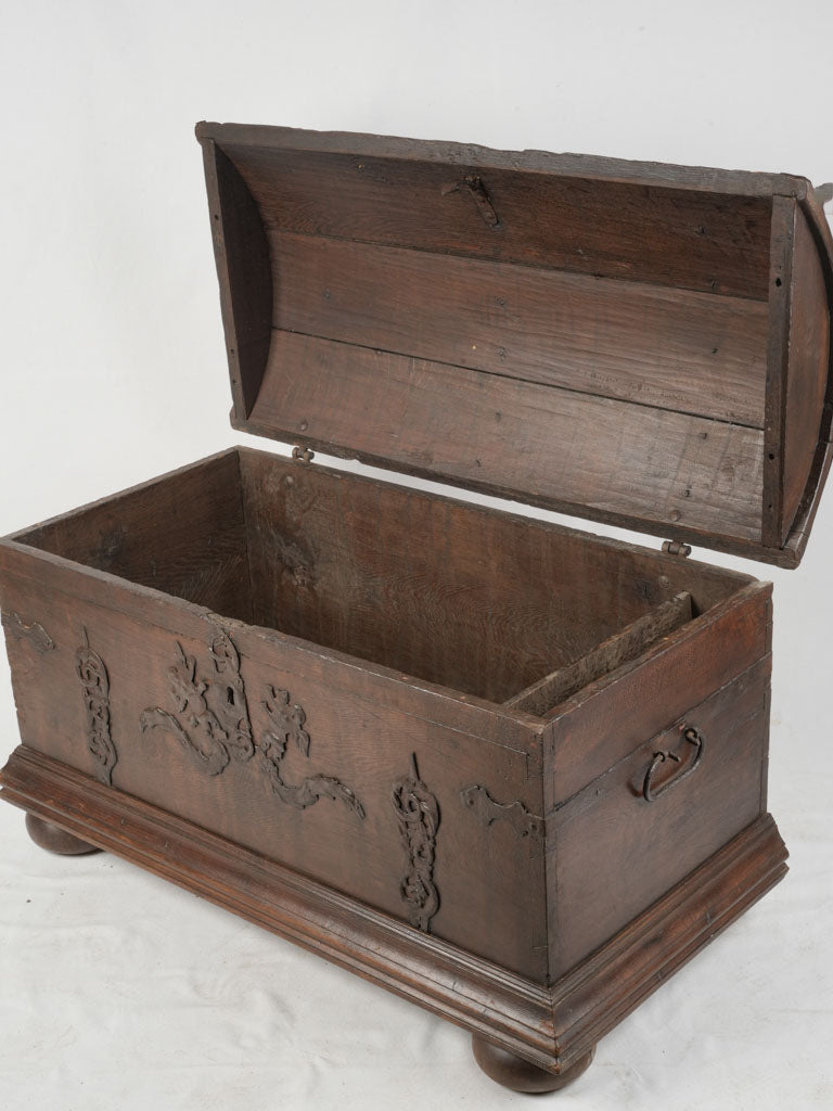 Antique handcrafted Alpine dowry chest