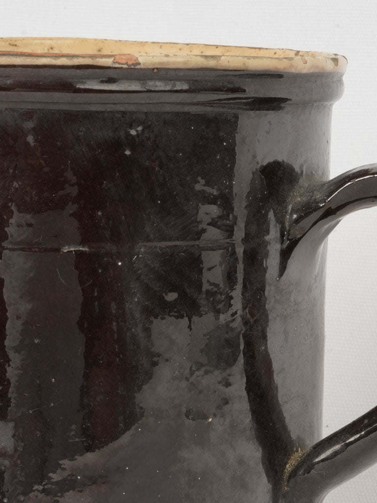 Charming traditional yellow-glazed French water vessel