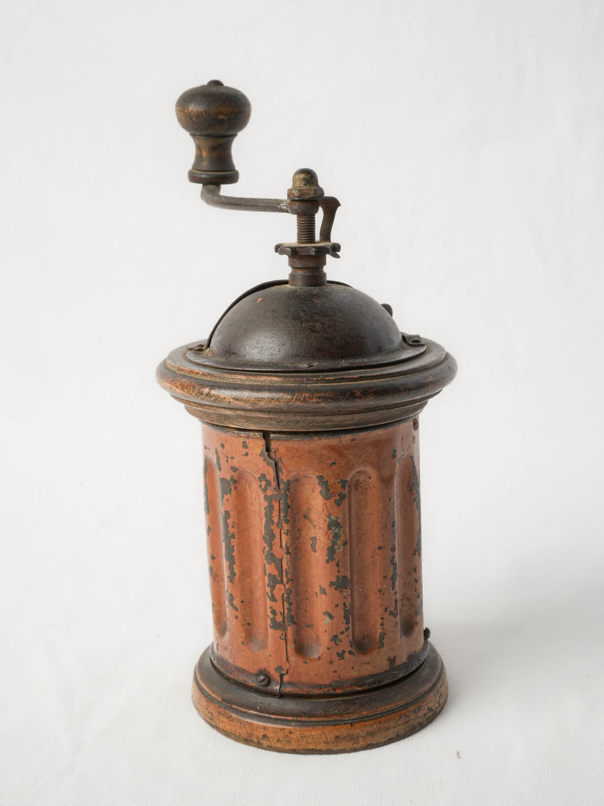 Antique Italian Hand-Crank Coffee Grinder by Tre Spade - 9"