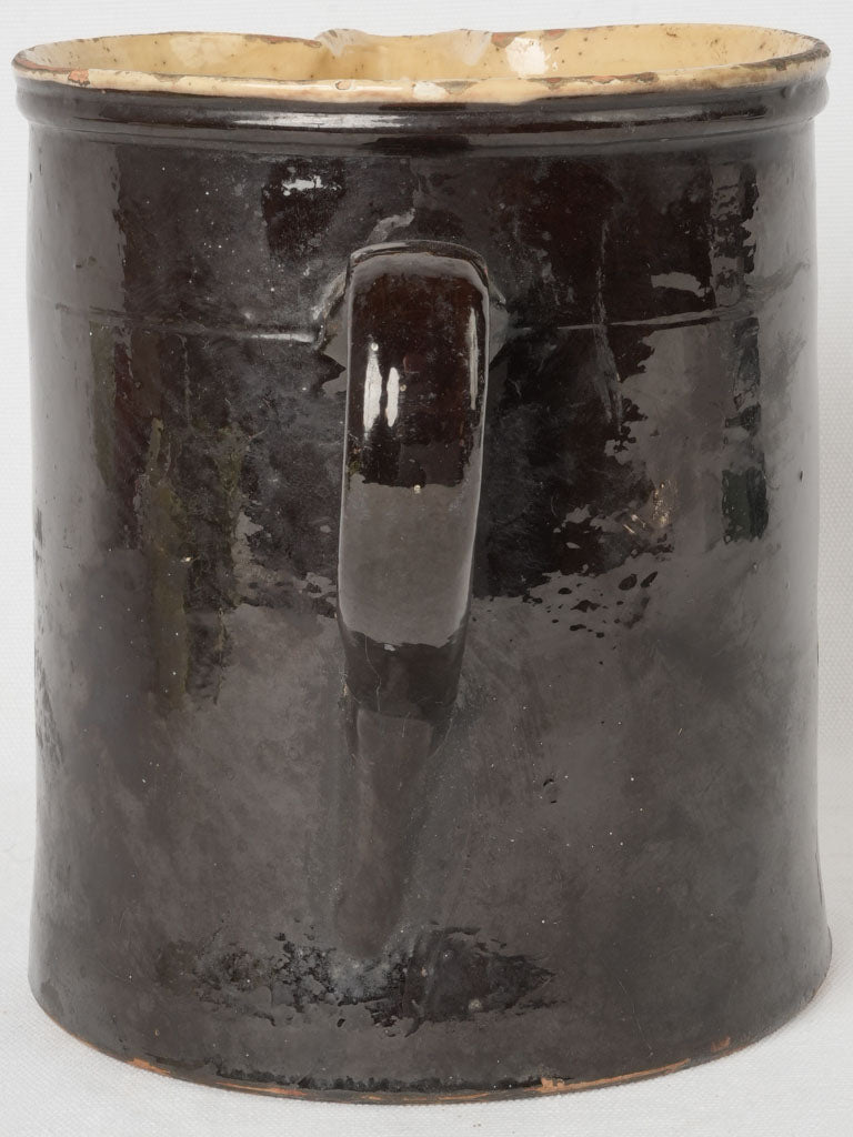 Elegant floral black Savoyard water jug