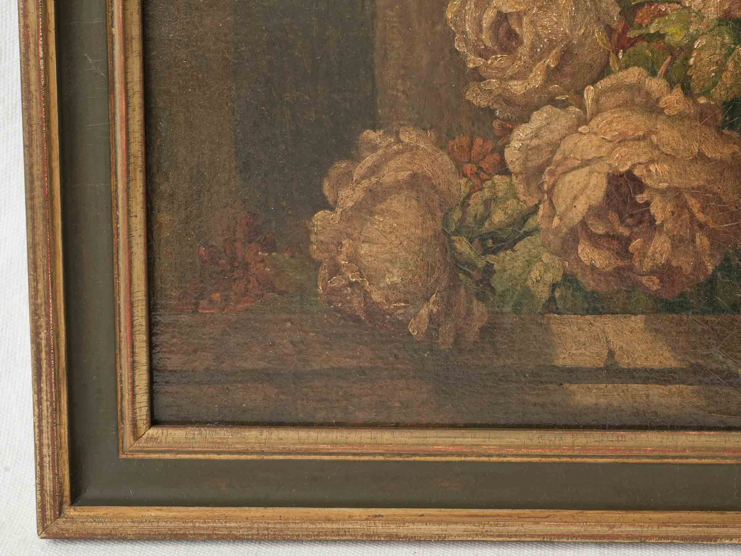 Large Horizontal Floral Painting w/ Medici Urn, Louis XVI Period - 22" x 33¾"