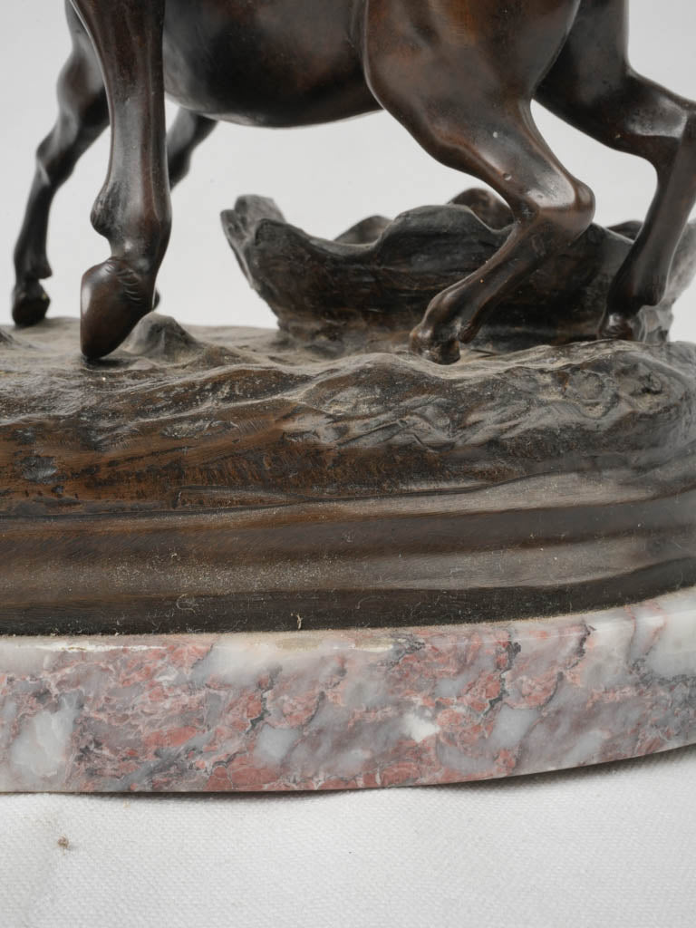 Captivating expressive bronze animal sculpture