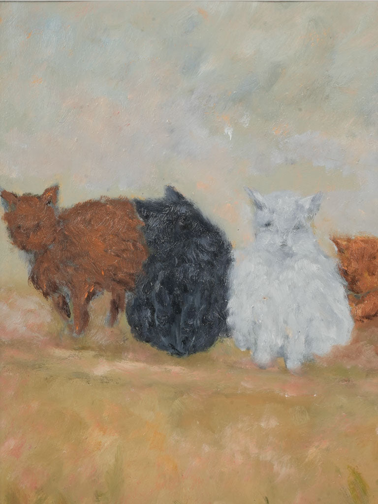 Small Contemporary Painting By Karibou - Entrechats - 15" x 15"