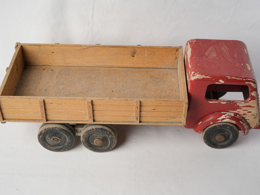 Nostalgic red-cab toy truck  