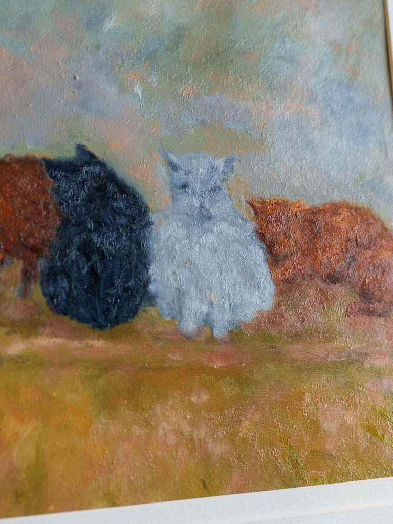 Small Contemporary Painting By Karibou - Entrechats - 15" x 15"