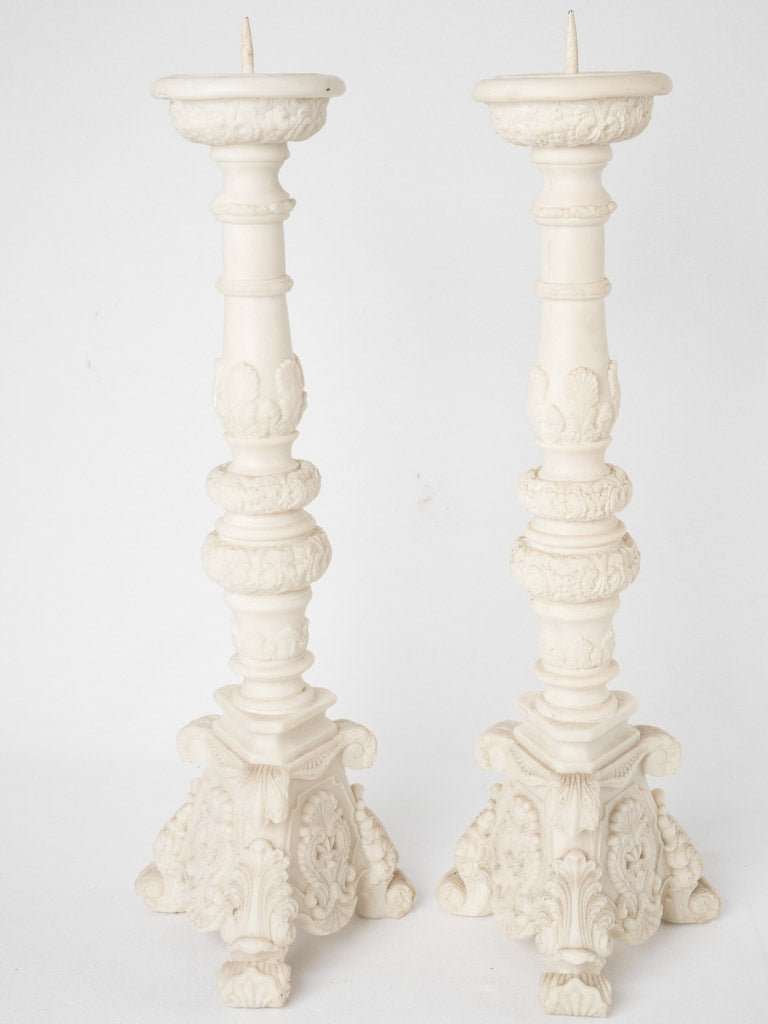 Contemporary minimalist marble candleholders