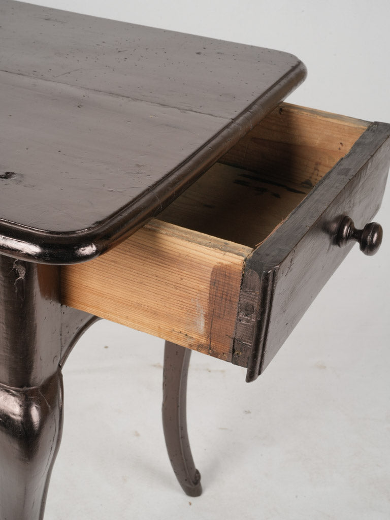Petite Rococo-style walnut desk