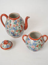 Charming oriental teapot with cornflowers