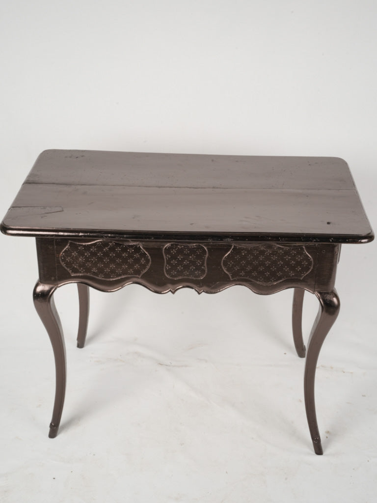 Graceful floral-engraved writing table