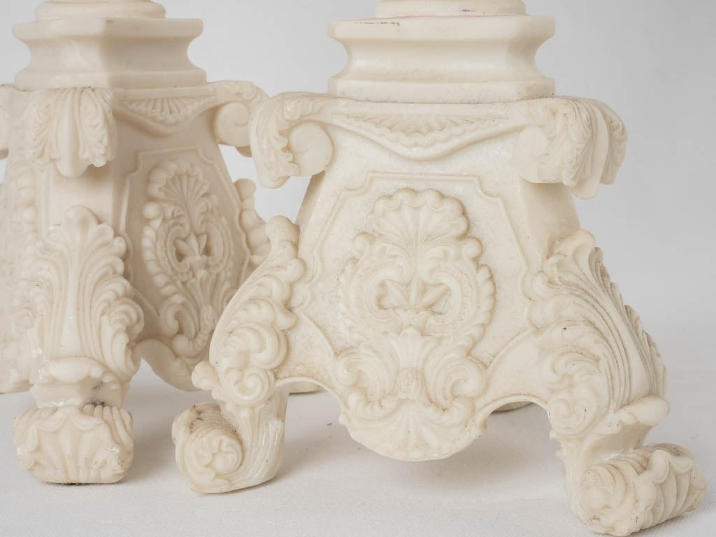 High-quality finished marble candleholders