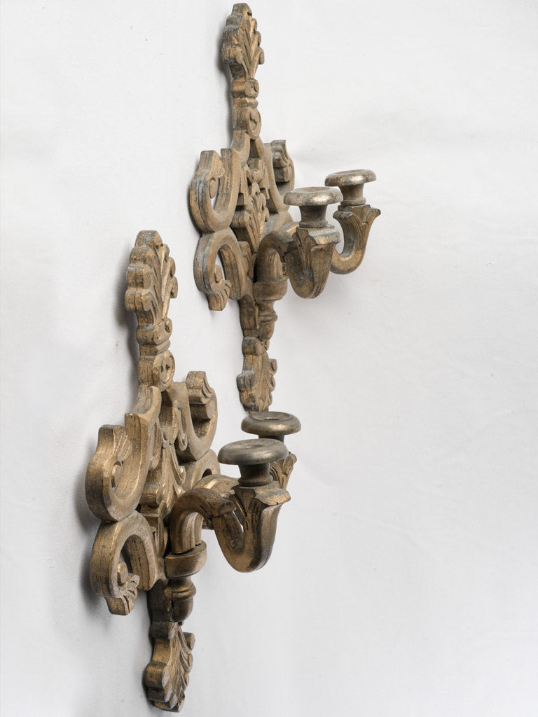Classic ornate candle wall sconces