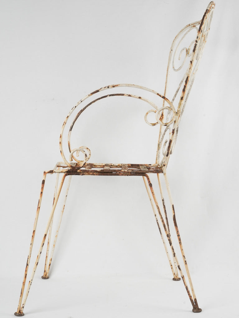 Antique rustic French set of chairs
