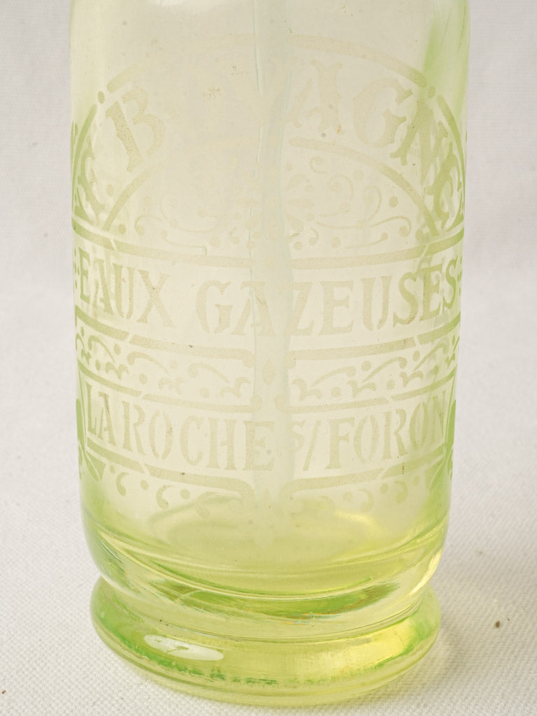 Colorful historical siphon bottle