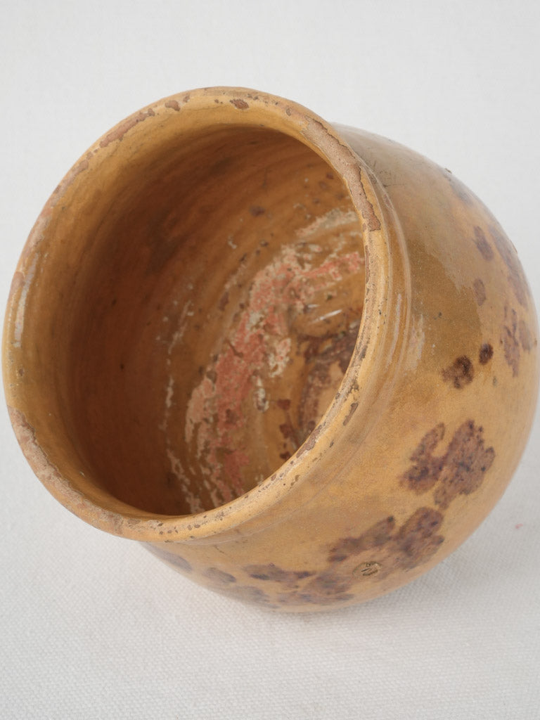 Antique French pottery honey pot