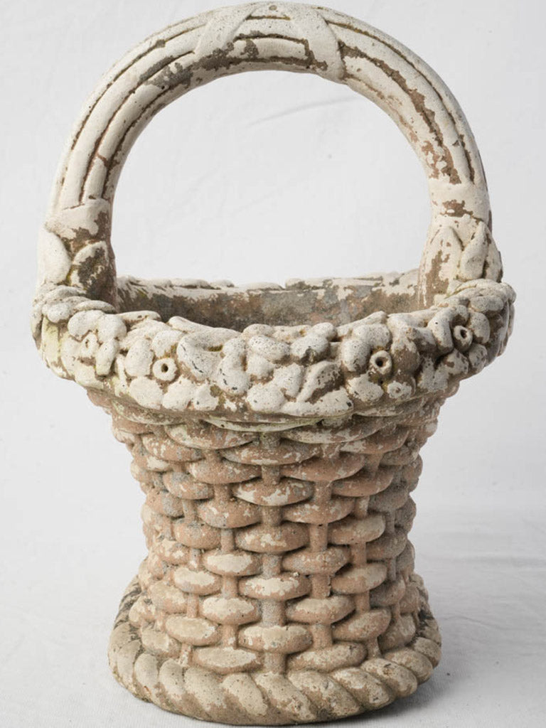 Rustic outdoor concrete jardinière