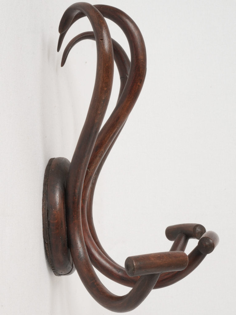 Classic light Thonet-inspired wall rack