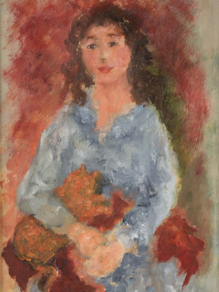 Small Contemporary Painting By Karibou - Délia - 13¾" x 10¾"