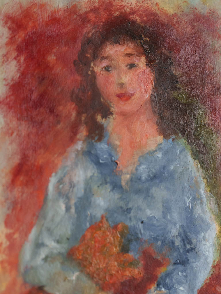 Small Contemporary Painting By Karibou - Délia - 13¾" x 10¾"