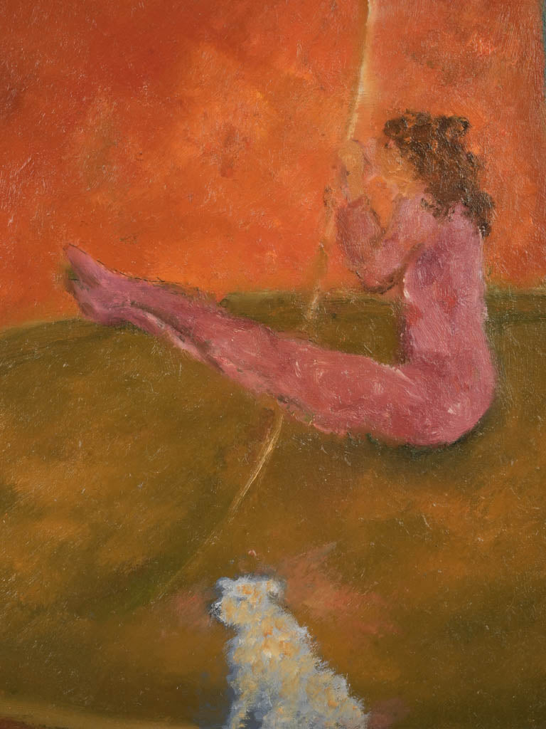 Small Contemporary Painting By Karibou - L’Ennui (Boredom) - 13¾" x 14½"