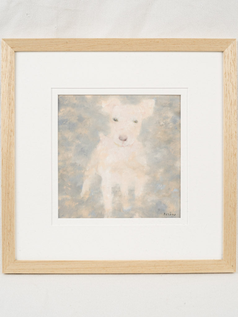 Small Contemporary Painting By Karibou - Cher Petit Larry (Dear little Larry) - 14¼" x 14¼"