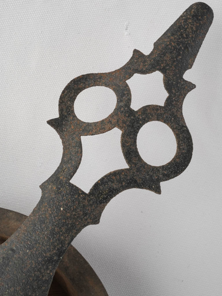 Delicate openwork clock artifact