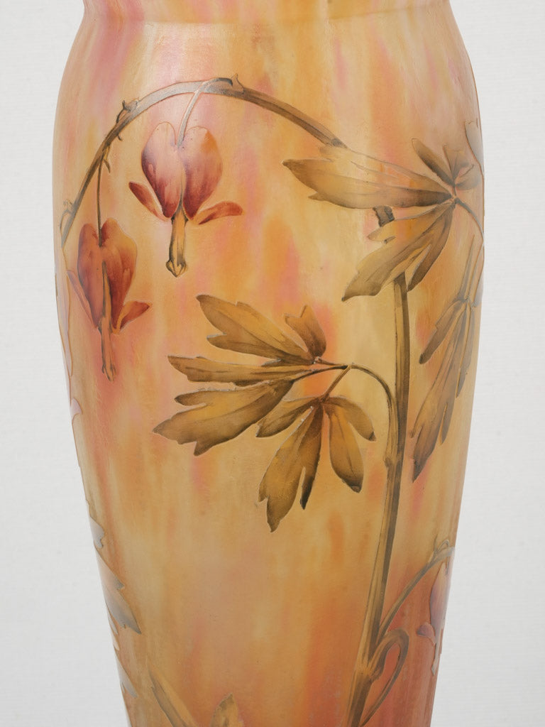 Elegant decorative tall glass vase