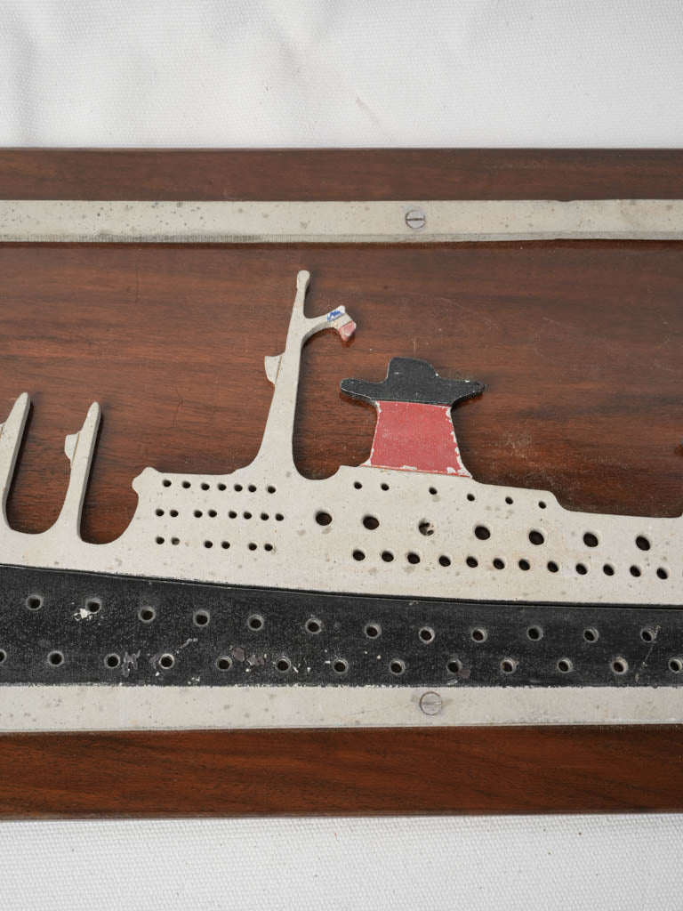 Subtle patina finished ocean liner replica