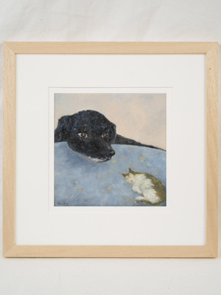 Small Contemporary Painting By Karibou - Frankie, or the Tender Wild One - 14¼"