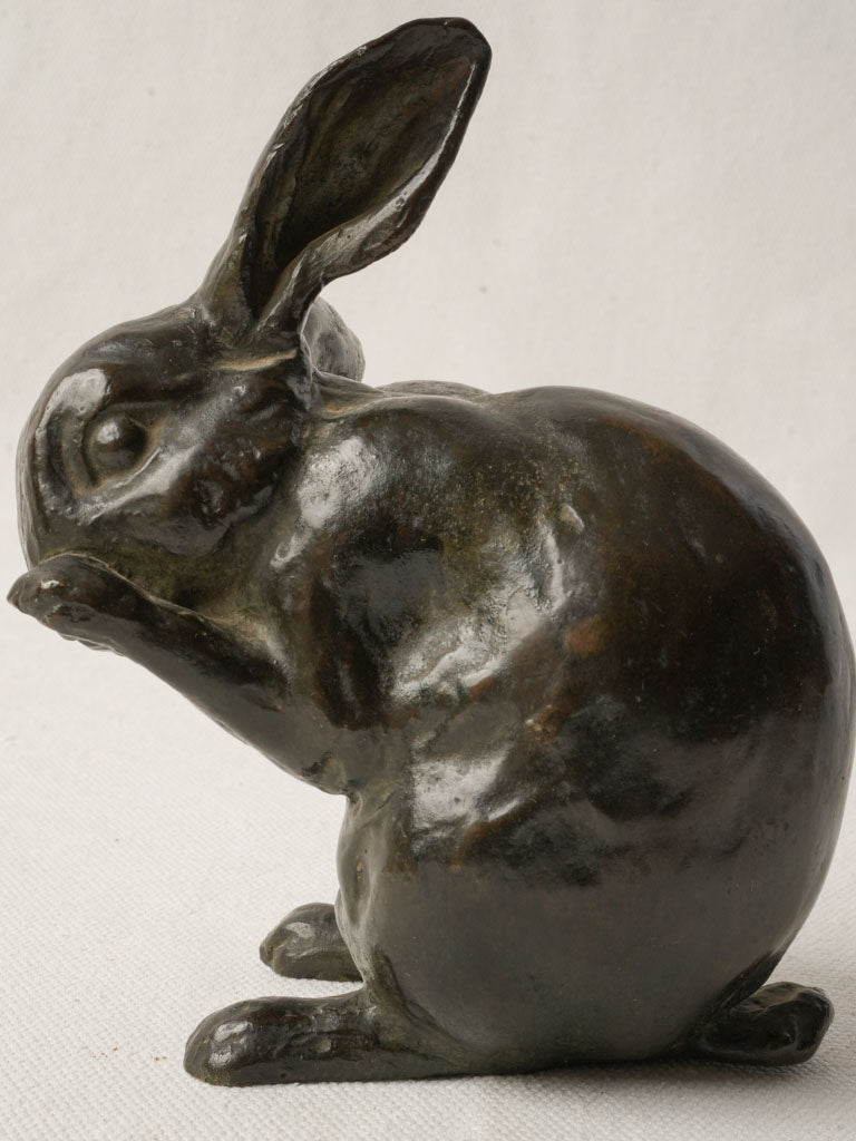 Charming petite bronze animal sculpture